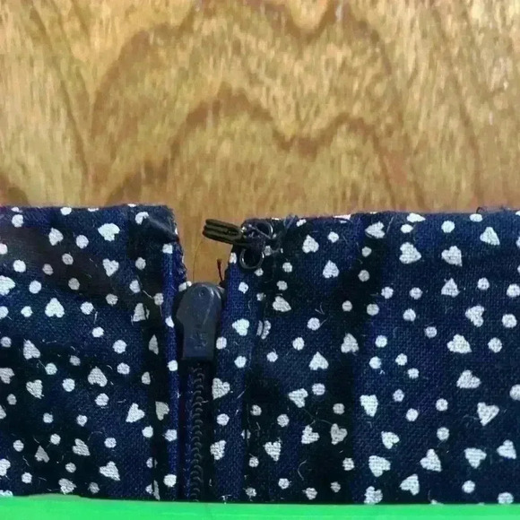 Penbrooke Lane Vintage Navy Blue and White Polka Dot Heart Romper Rare Find - Picture 8 of 8